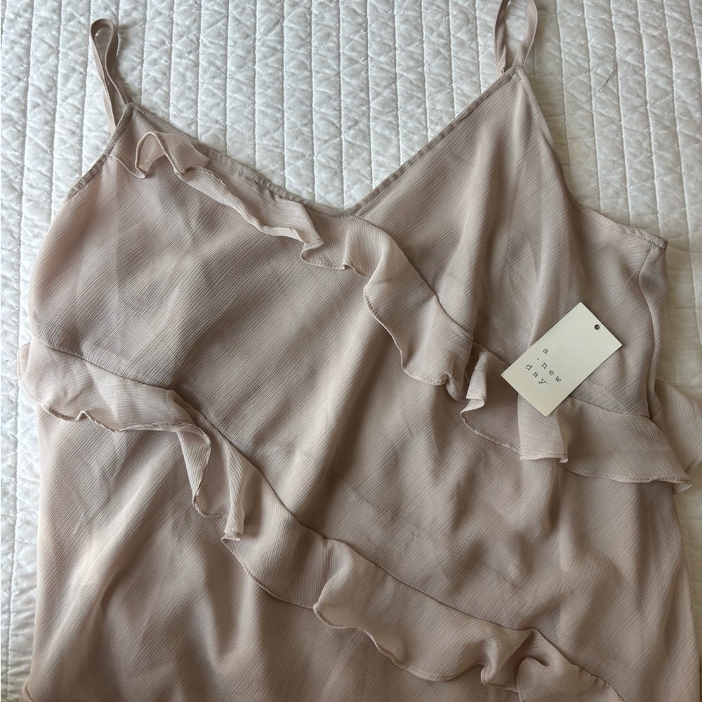 a new day Blush Pink Ruffle Cami